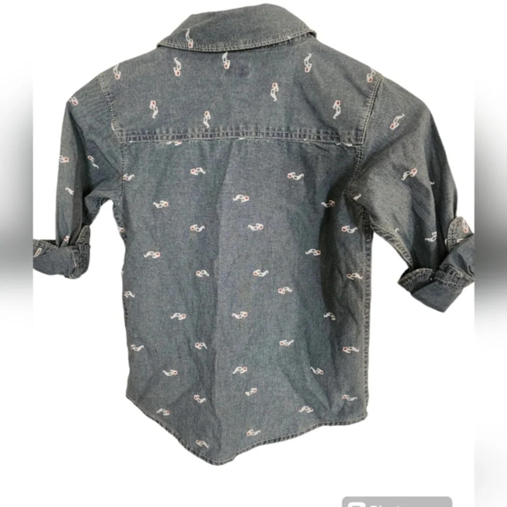 Carters denim glasses button up‎